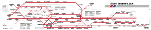 South London Lines - Reproduction Carriage Map